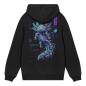 Preview: Axolotl Glitch Hoodie Schwarz mitRückenprint Hoodie schwarz